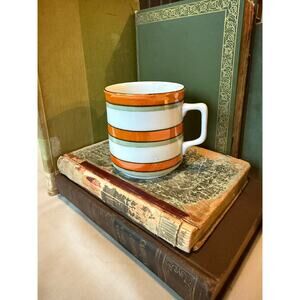 Vintage Czech Lustreware Mug • Made in Czechoslovakia • 3.25” • Striped